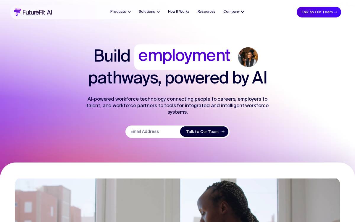 FutureFit AI website preview