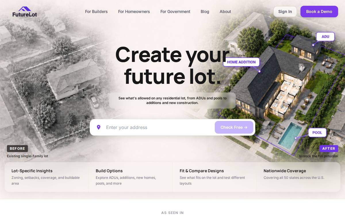 Futurelot website preview