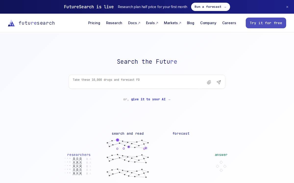 FutureSearch website preview