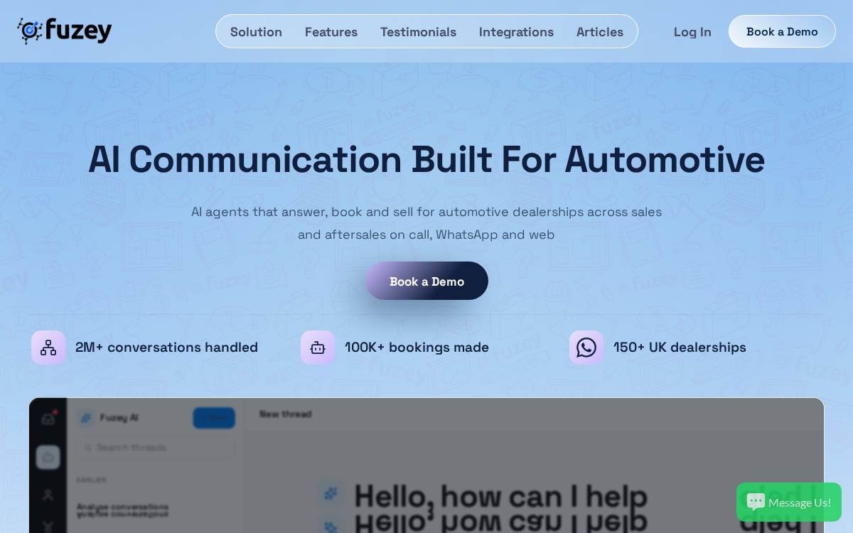 Fuzey website preview