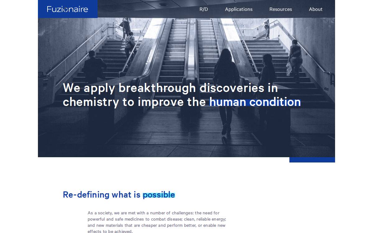 Fuzionaire website preview