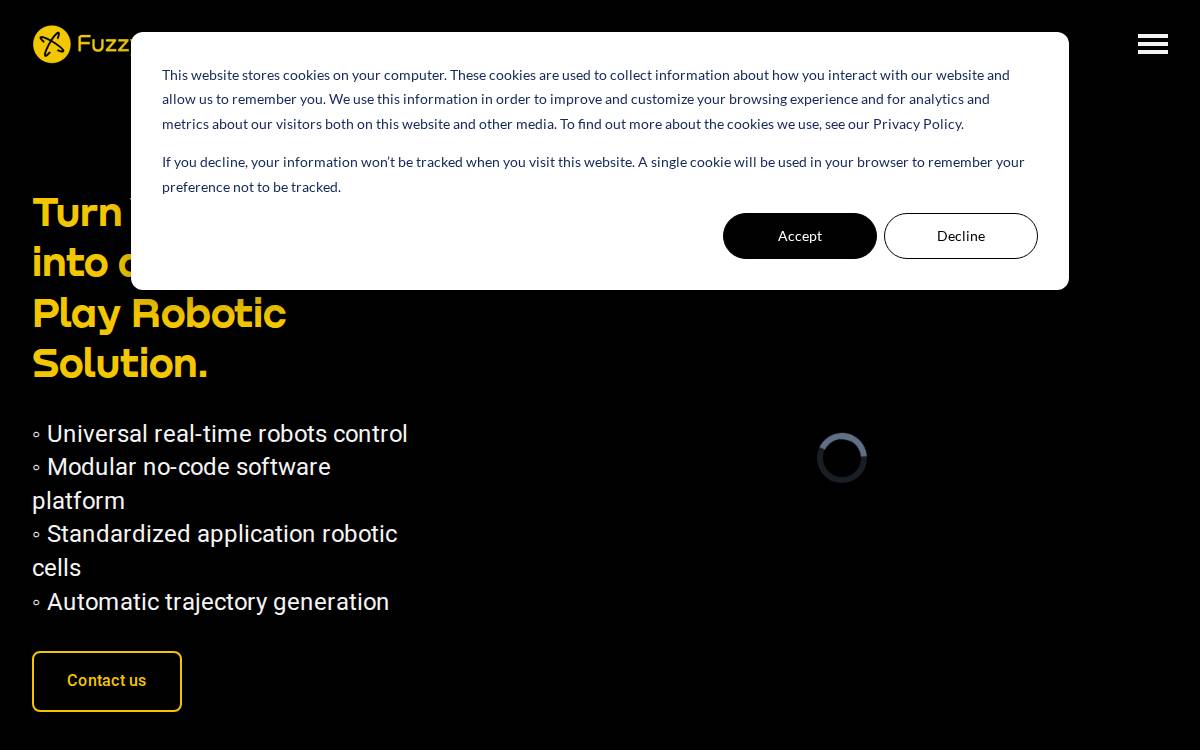 Fuzzy Logic Robotics website preview