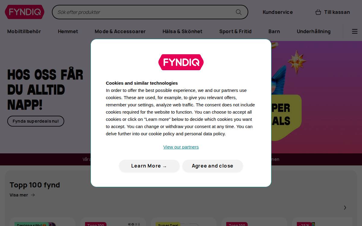 Fyndiq website preview