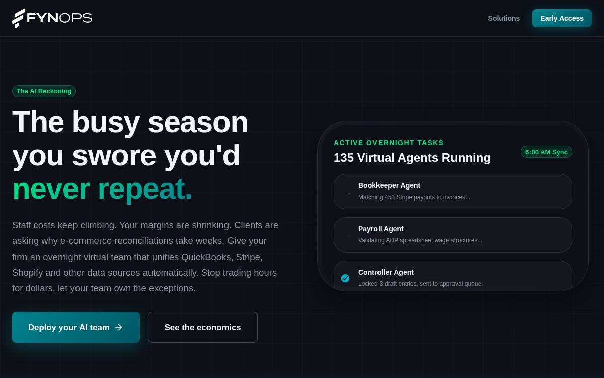FynOps website preview
