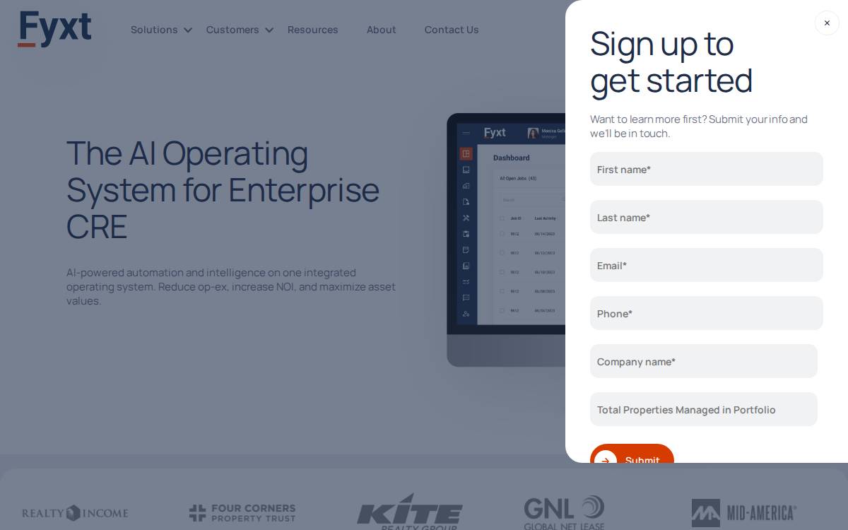 Fyxt website preview