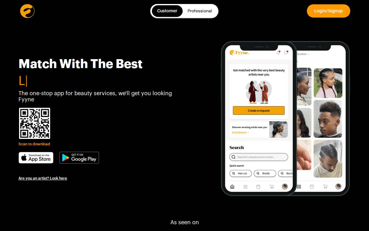 Fyyne website preview