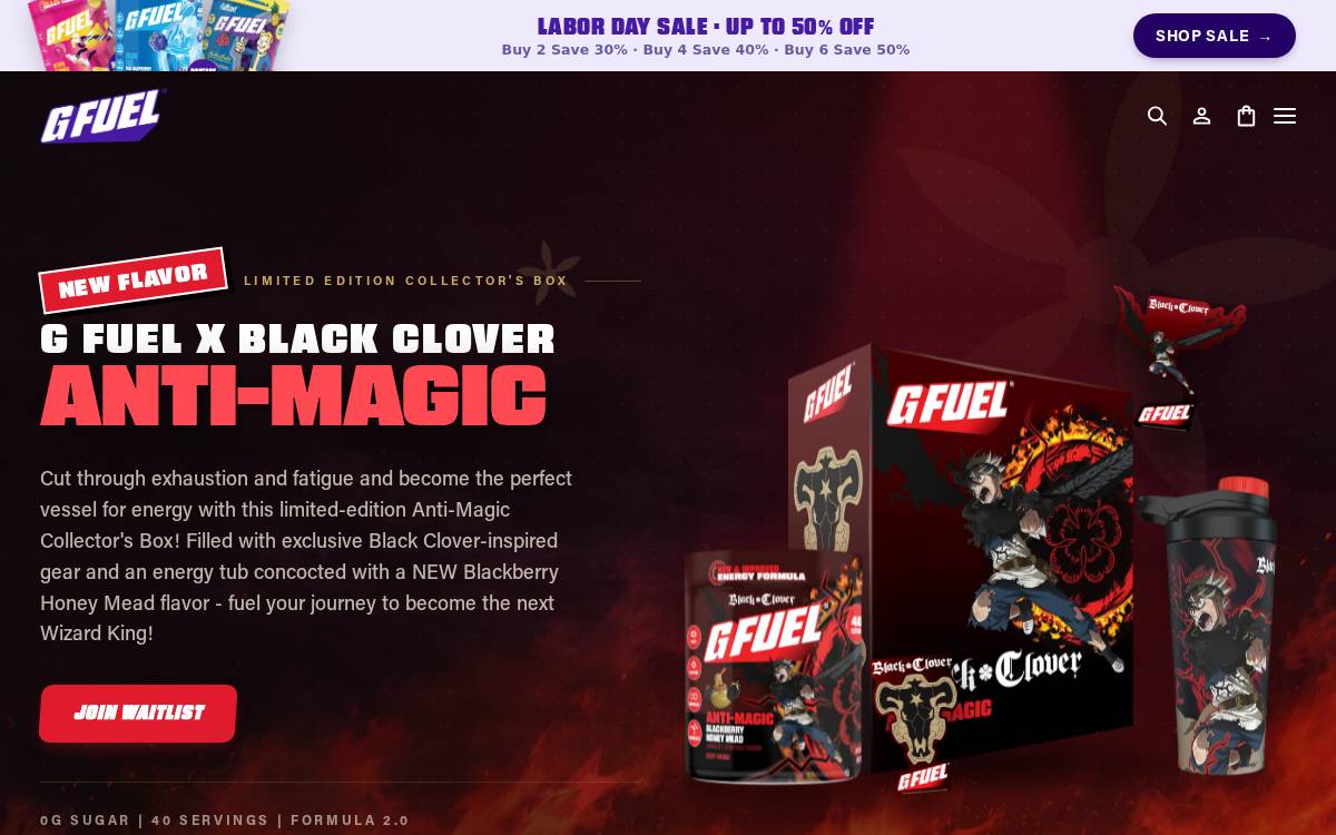 G Fuel website preview