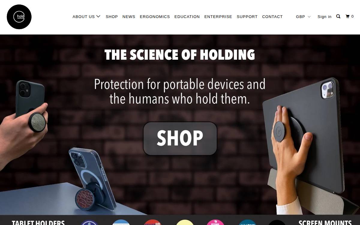 G-hold website preview