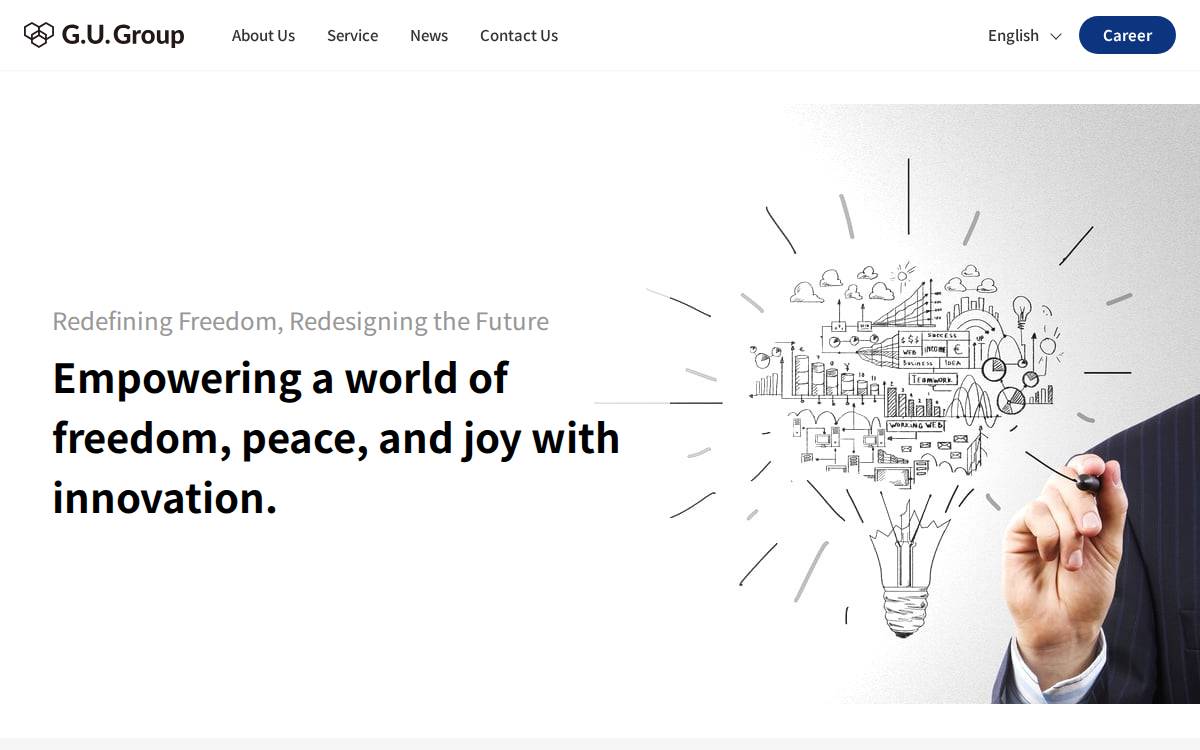 G.U.Group, Inc. website preview