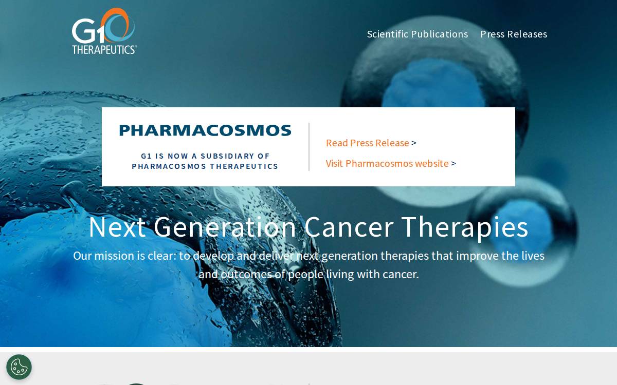 G1 Therapeutics website preview