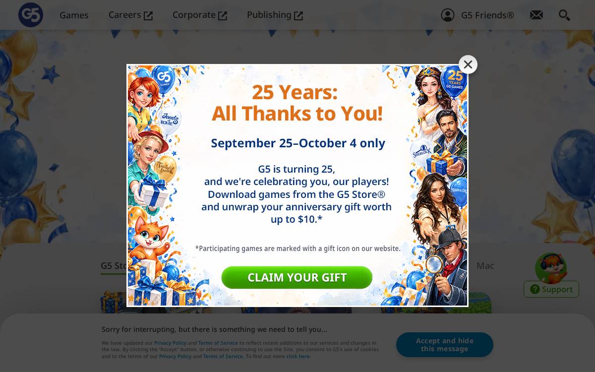 G5 Entertainment Group website preview
