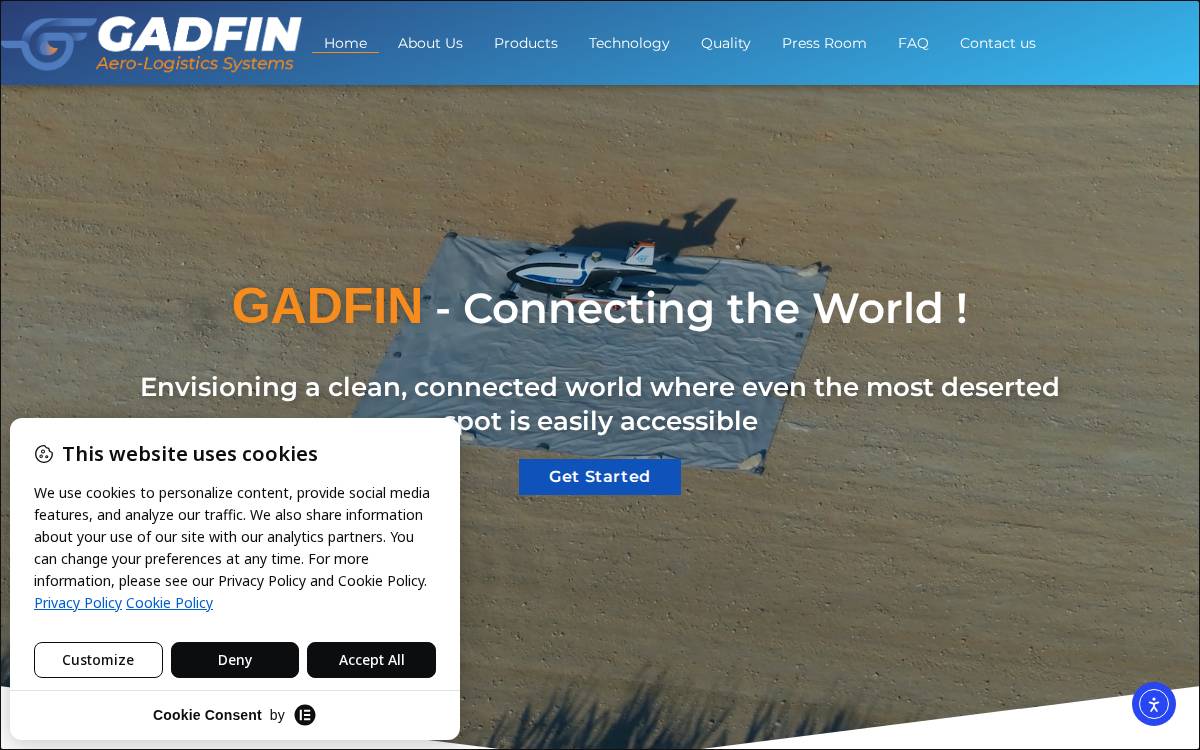 Gadfin website preview