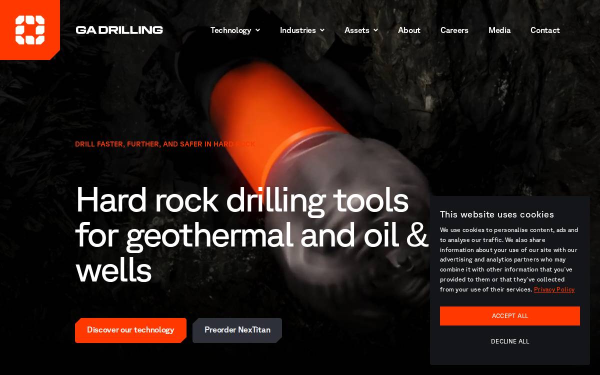 GA Drilling website preview
