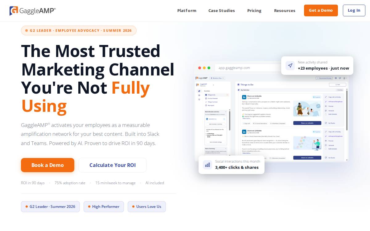 GaggleAMP website preview