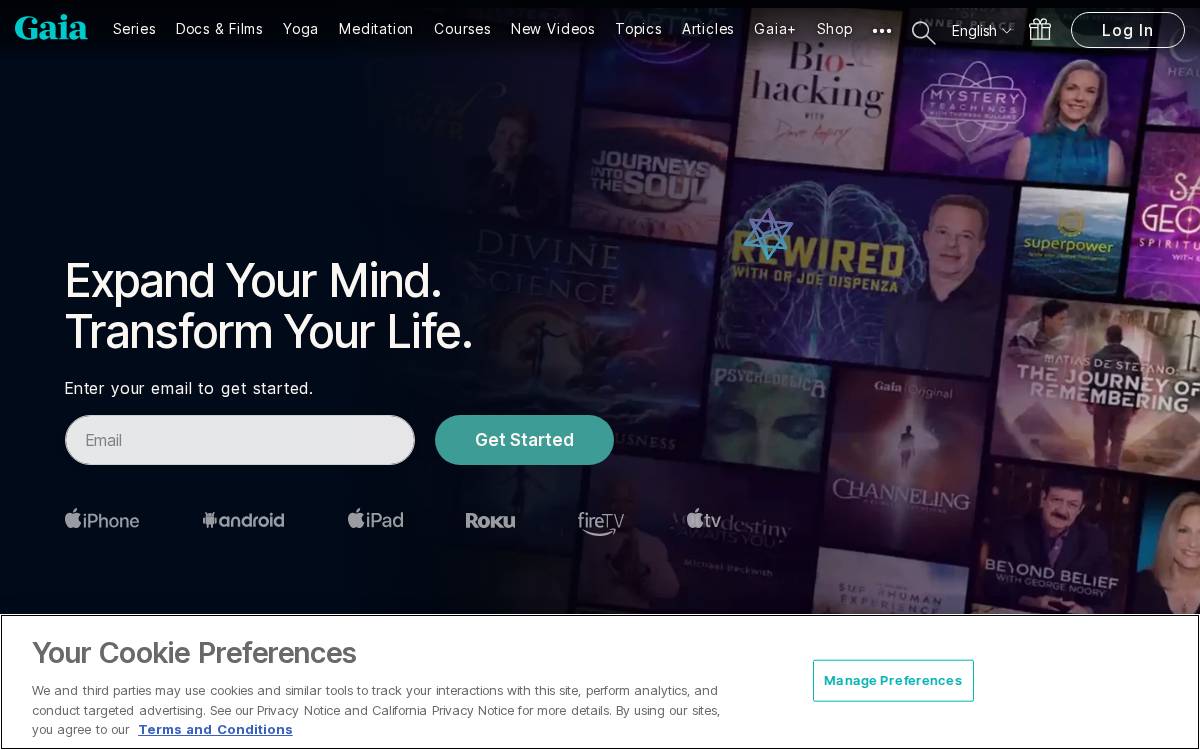 Gaia website preview