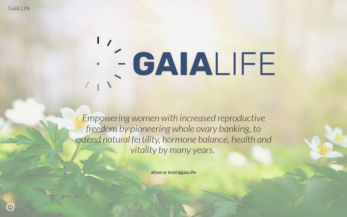 Gaia Life website preview