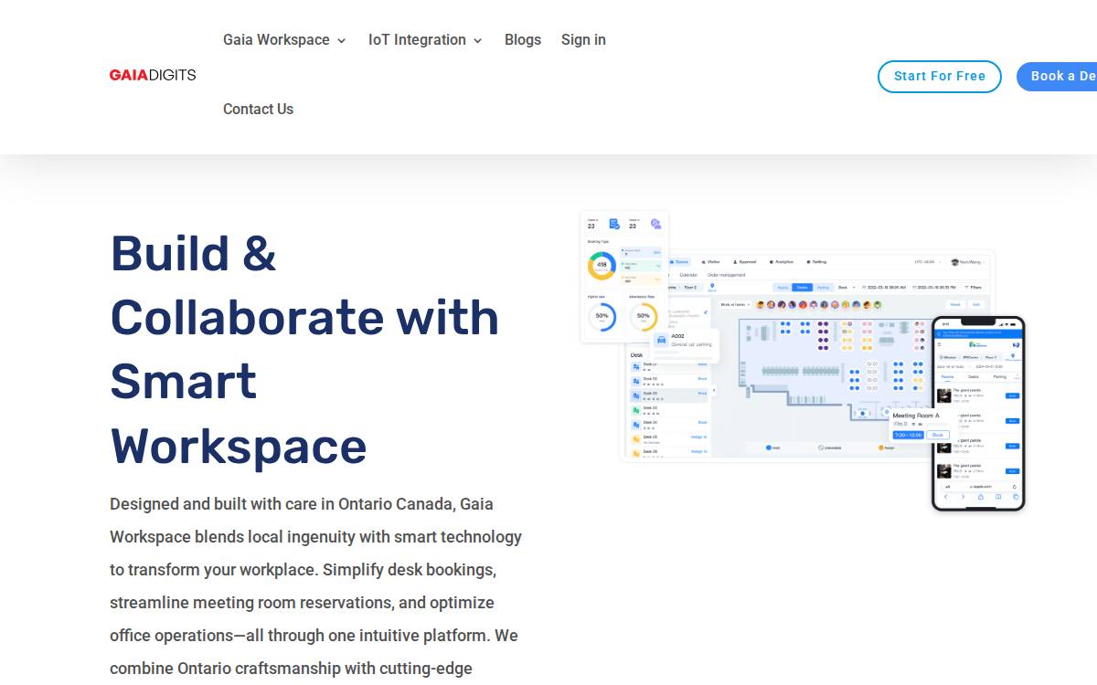 GaiaDigits Website website preview