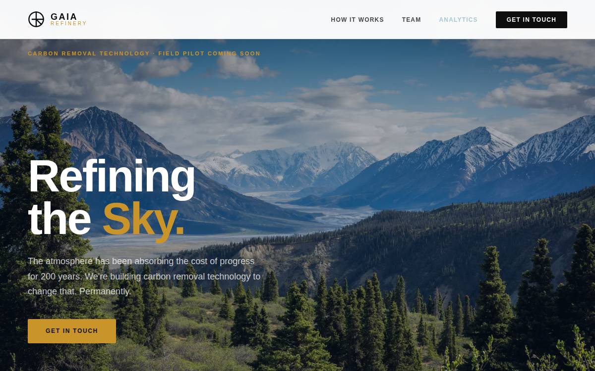 Gaiarefinery website preview
