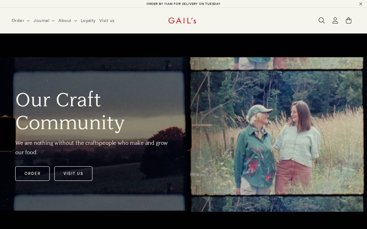 Gail's website preview