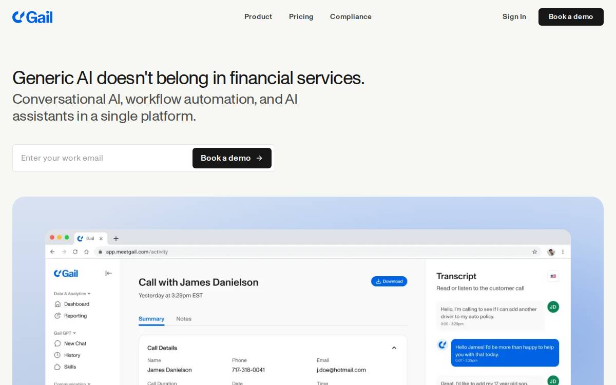 Gail website preview