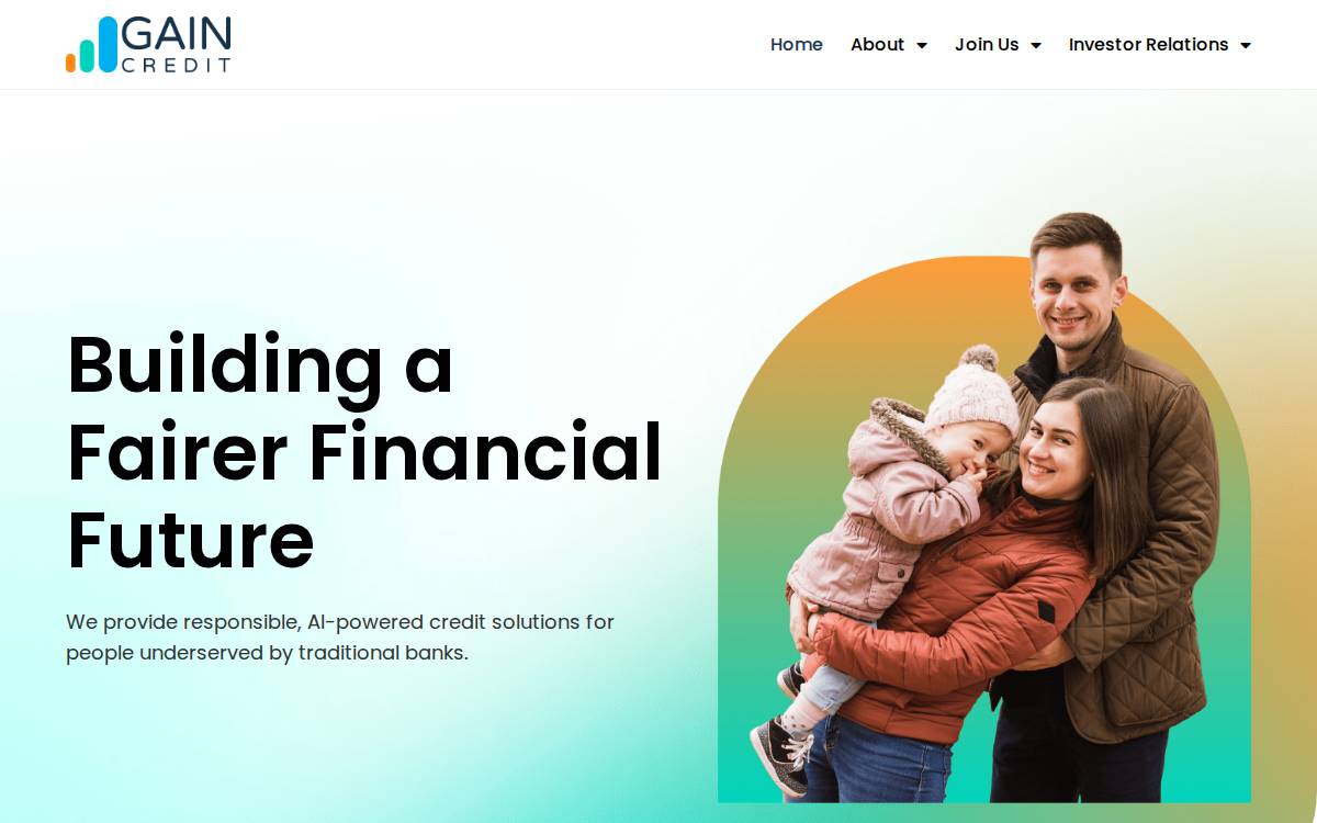Gain Credit website preview