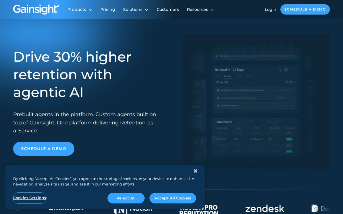 Gainsight website preview