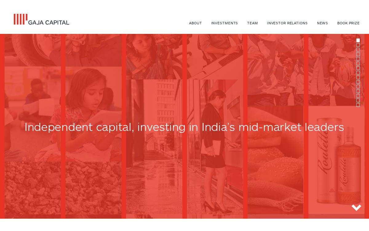 Gaja Capital website preview