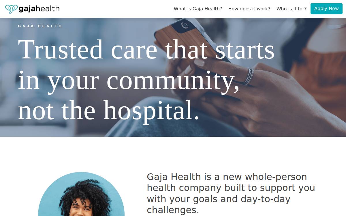 Gaja Health website preview