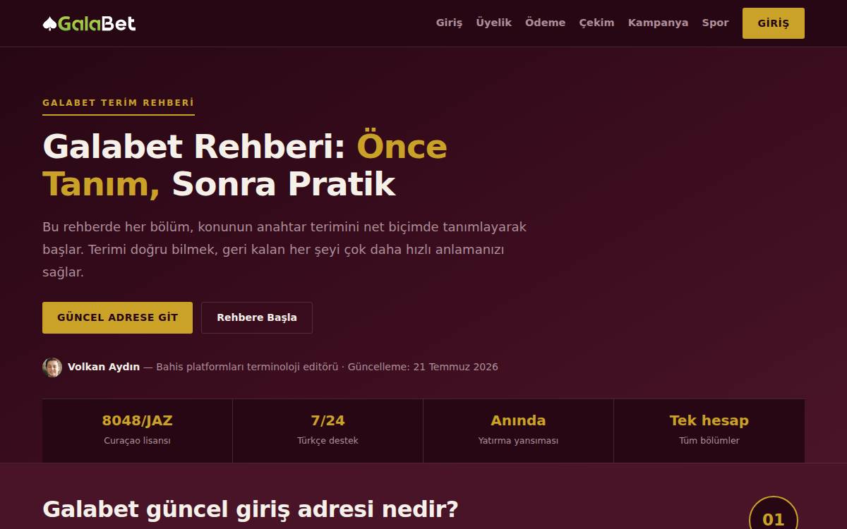 Galabet website preview