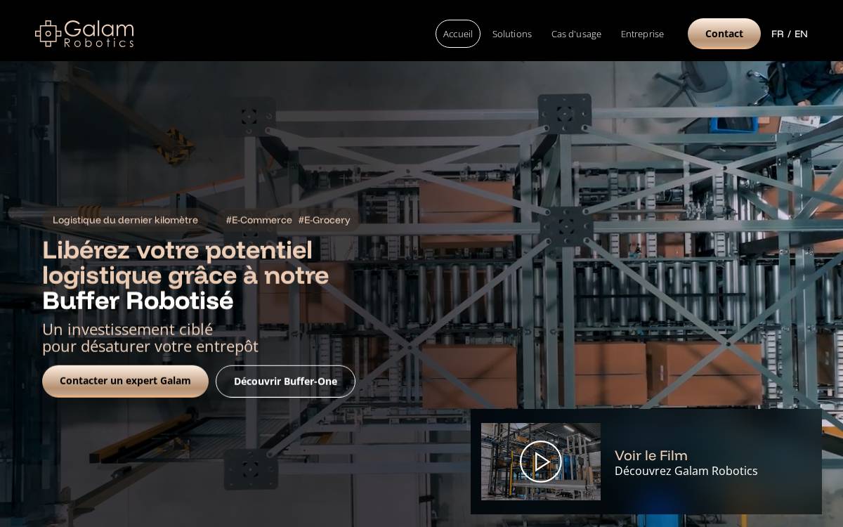 Galam Robotics website preview