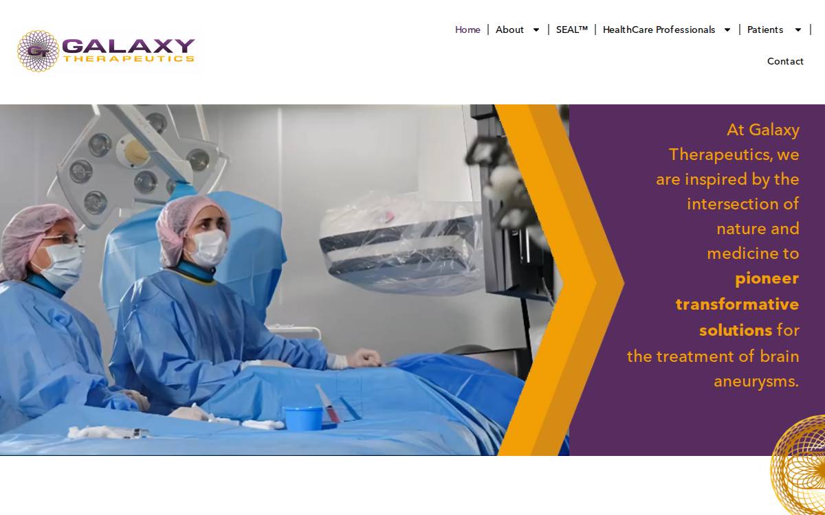 Galaxy Therapeutics website preview