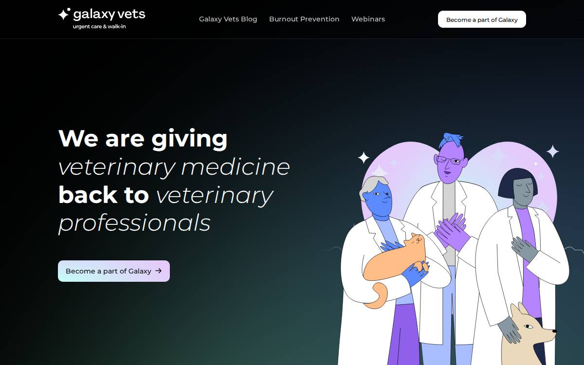 Galaxy Vets website preview