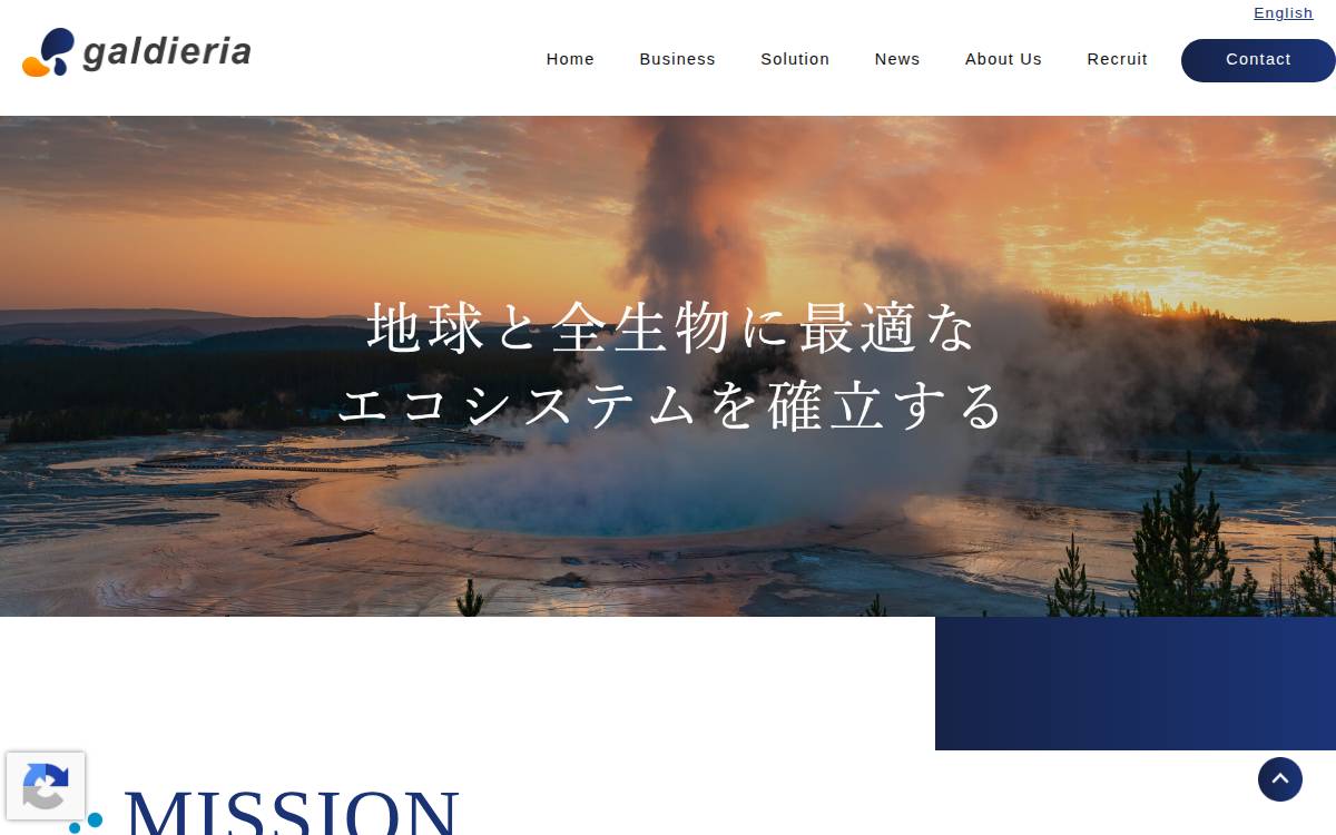 Galdieria website preview
