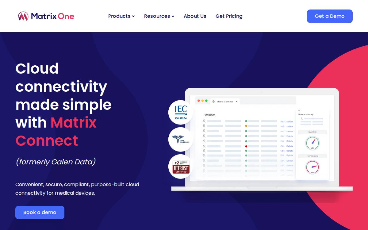 Galen Data website preview