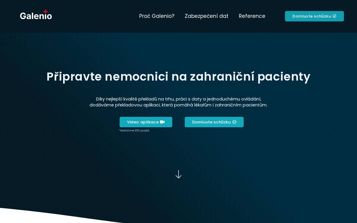 Galenio website preview