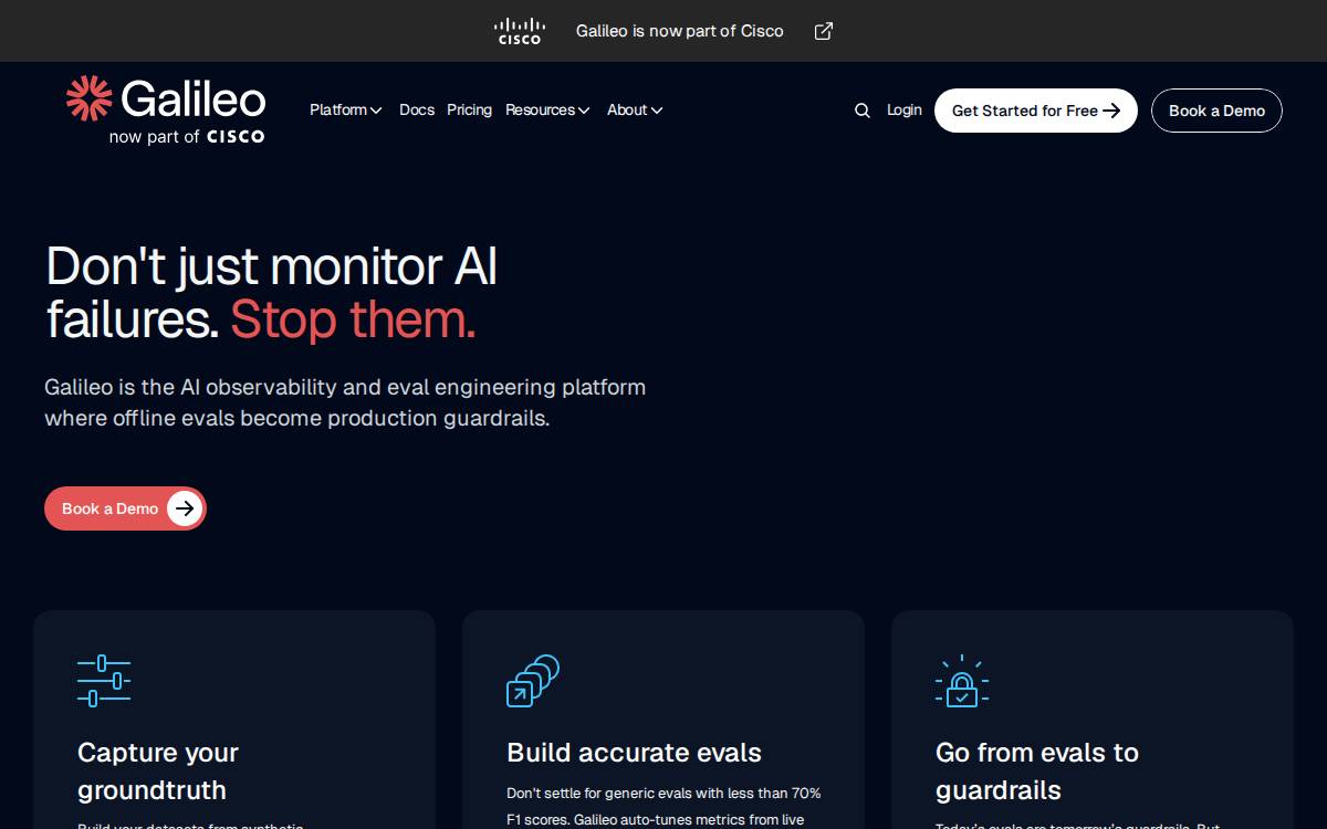 Galileo website preview