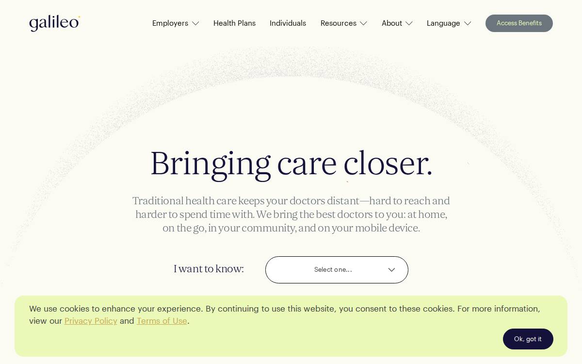 Galileo website preview