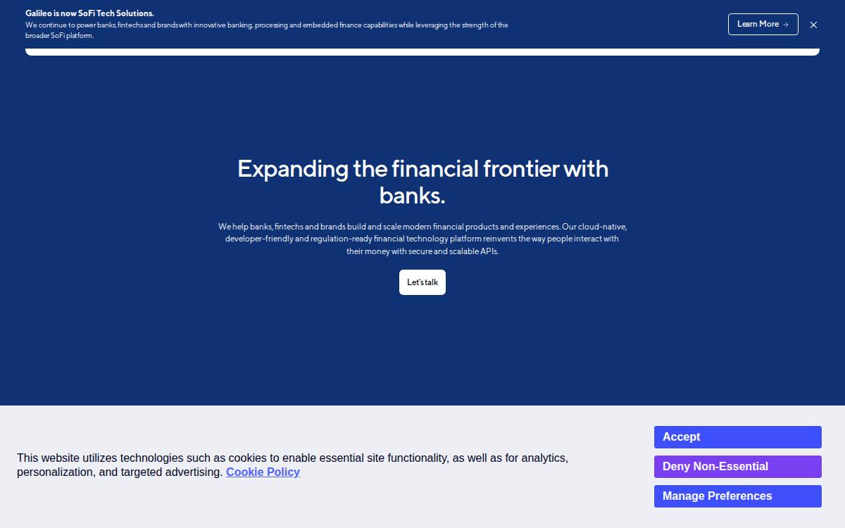 Galileo website preview