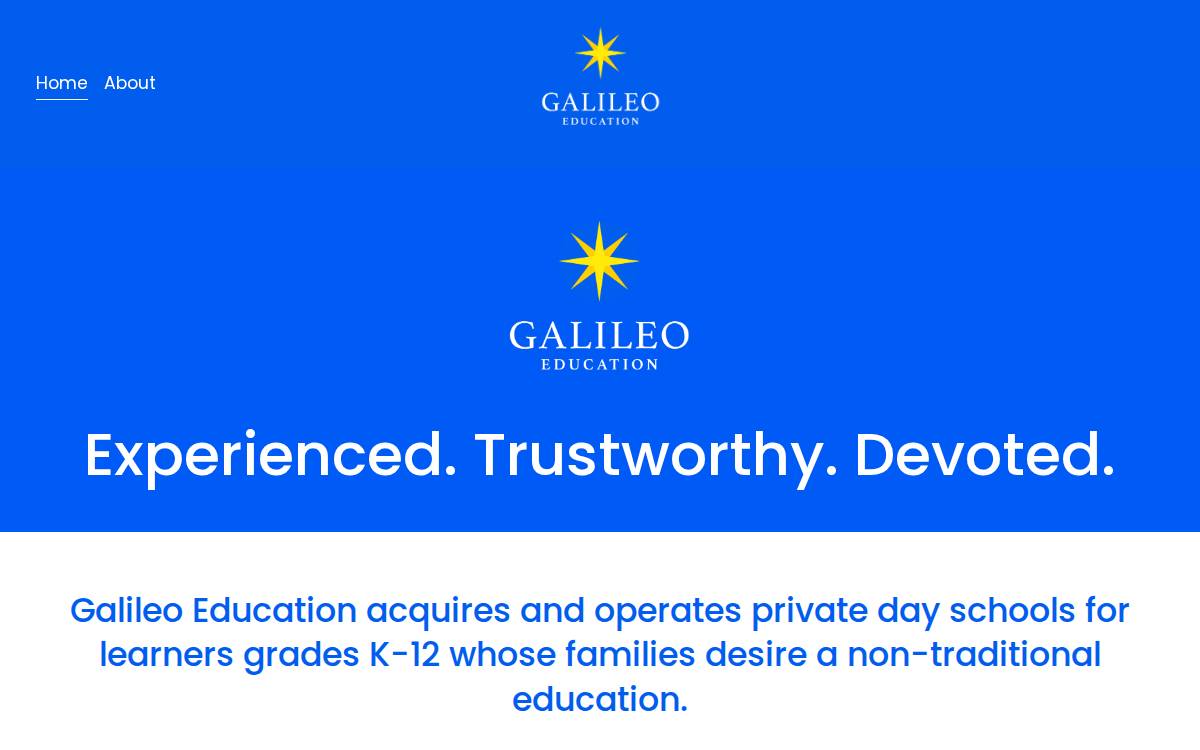 Galileo Education website preview