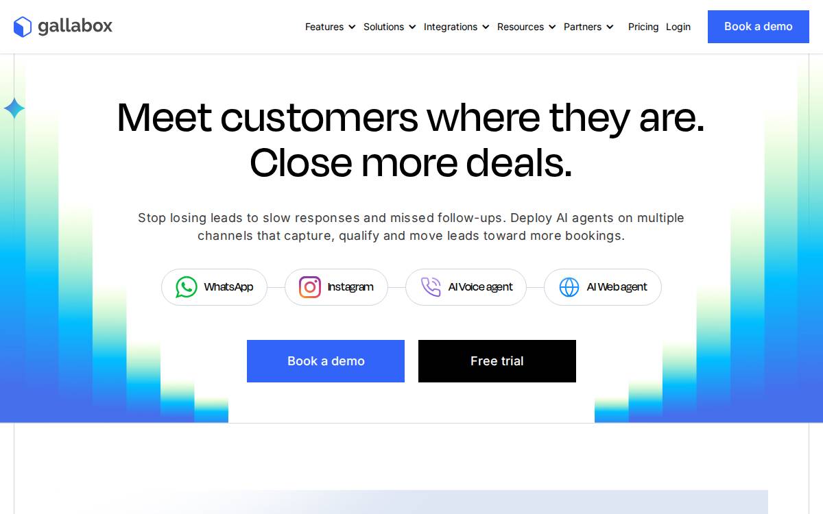 Gallabox website preview