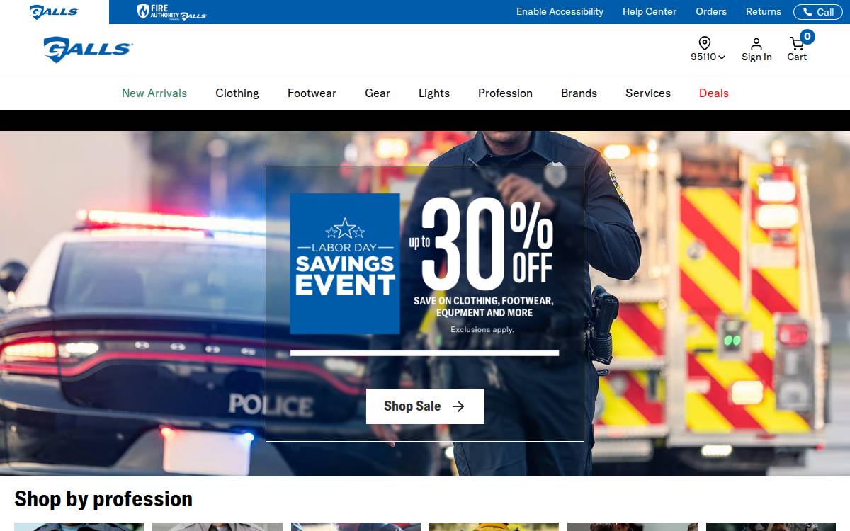 Galls website preview