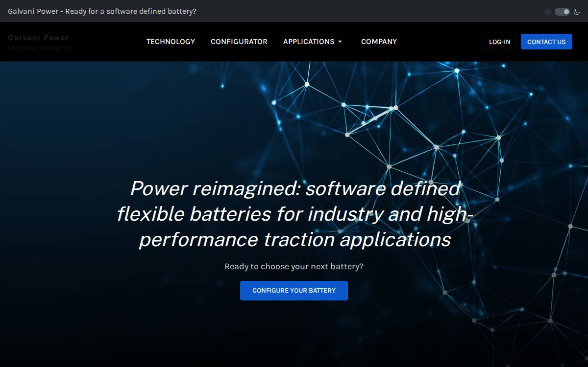Galvani Power website preview