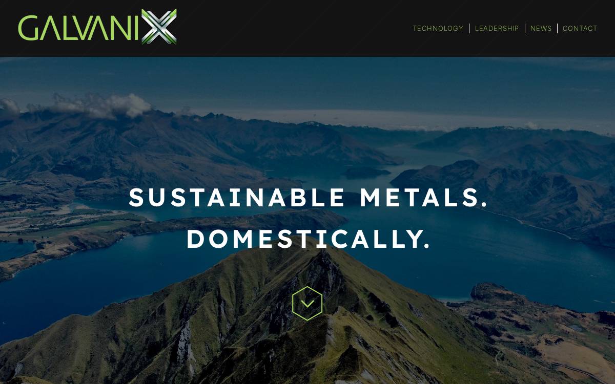 Galvanix website preview