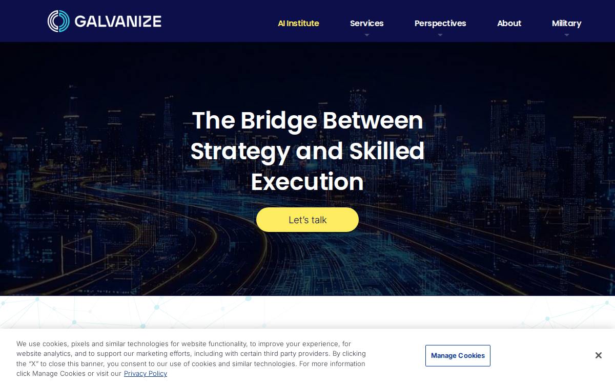 Galvanize website preview