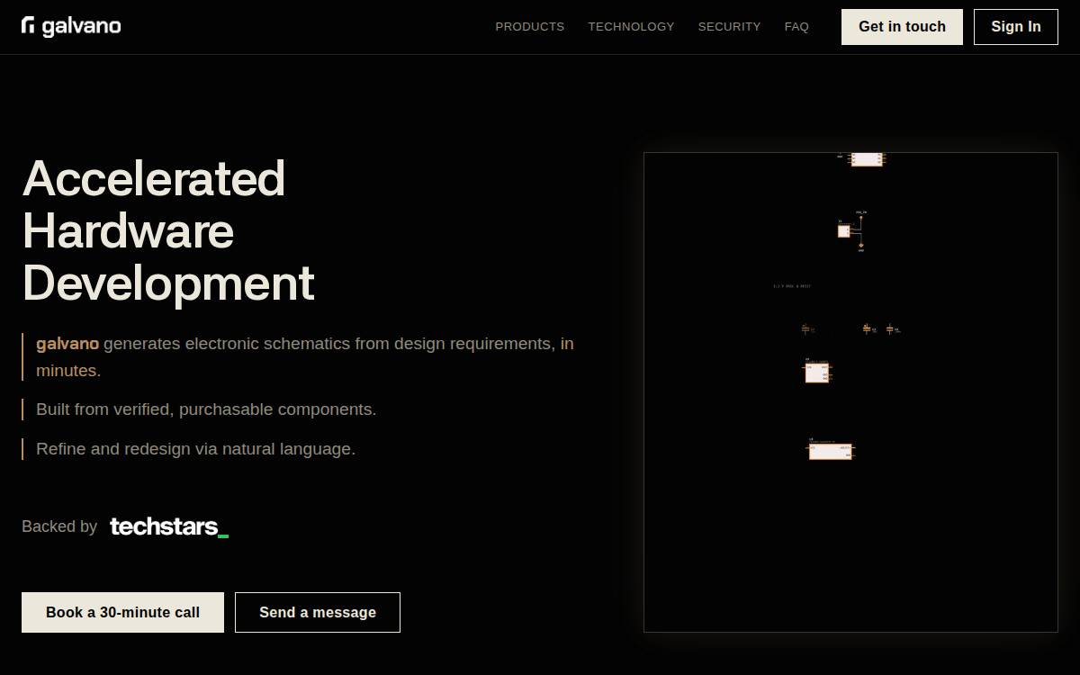 Galvano.ai website preview