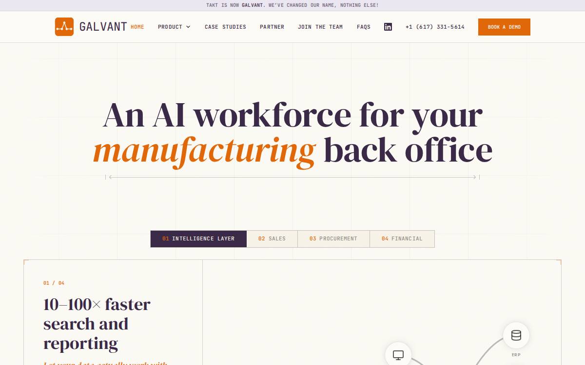 Galvant website preview