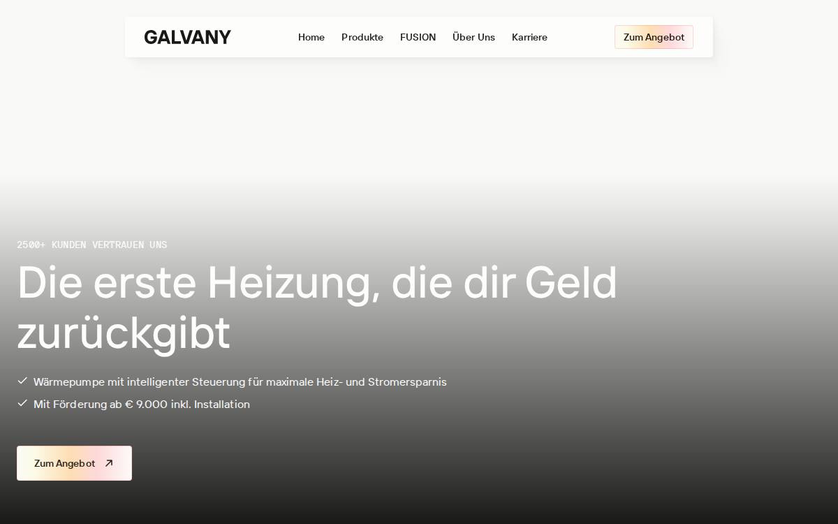 Galvany website preview