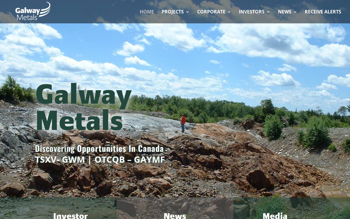 Galway Metals website preview