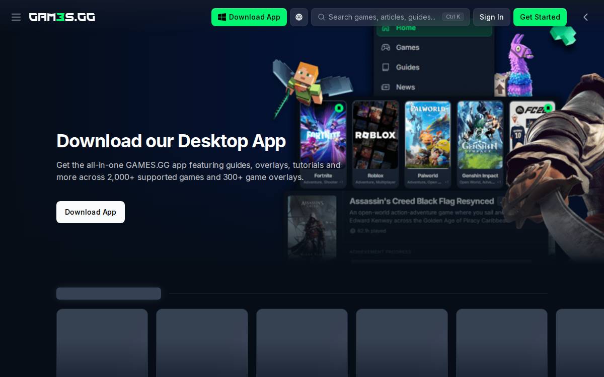 GAM3S.GG Gaming website preview