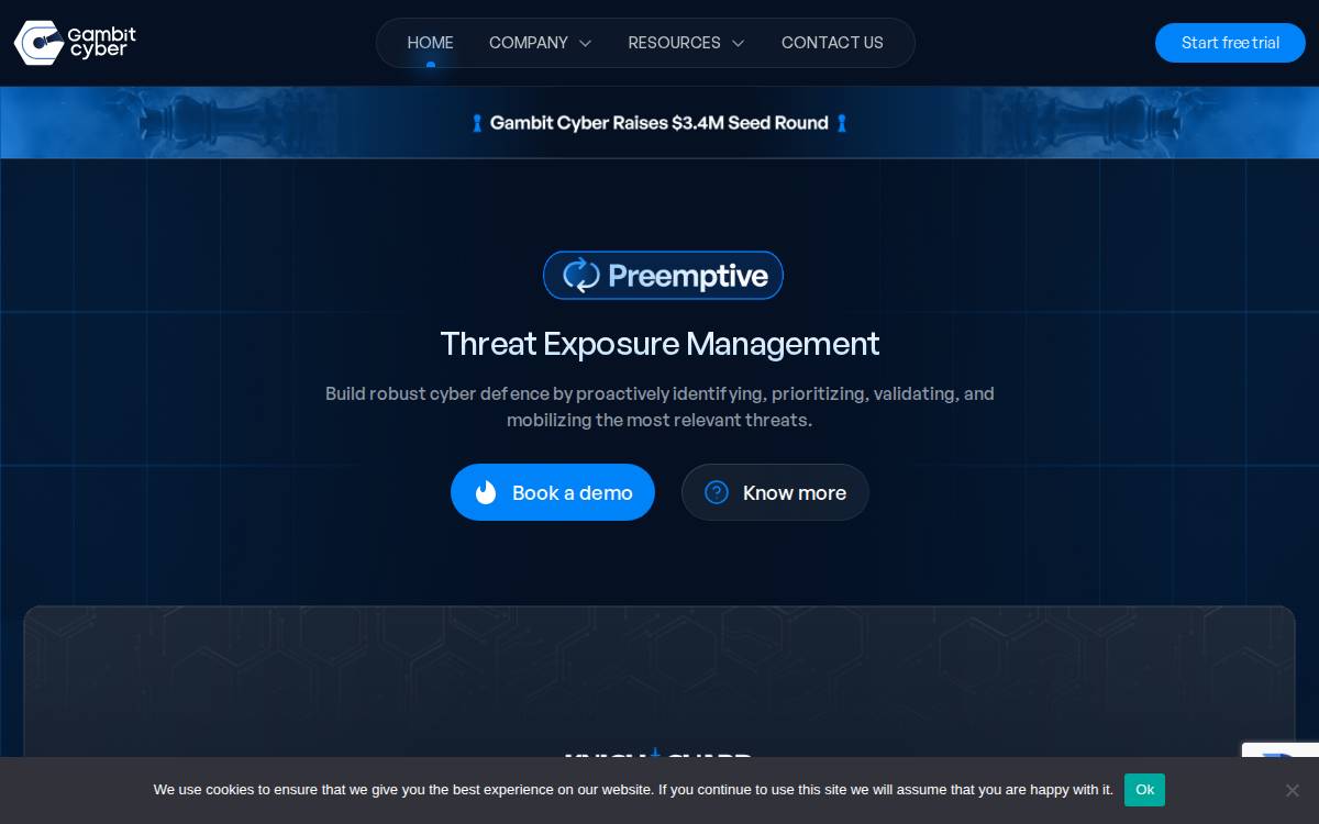 Gambit Cyber Acquired website preview